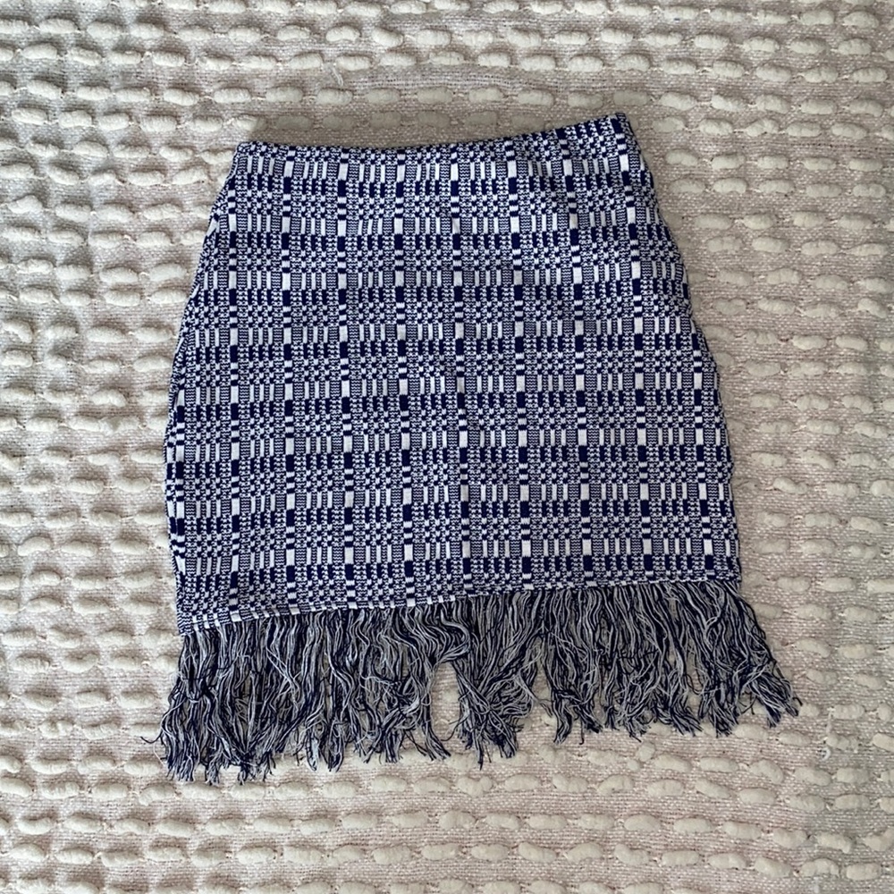 Zara Blue Patterned Skirt